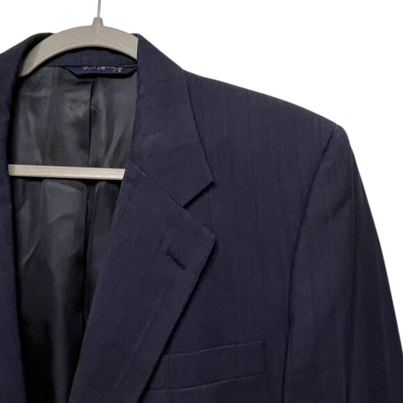 Burberry Mens Suit Jacket Blazer Sportcoat Blue Windowpane No size‎ tag - 46? - Picture 3 of 11